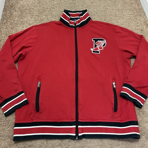 Polo Ralph Lauren Mens Jacket Size Large Stadium P-Wing Red Fading - Picture 1 of 8